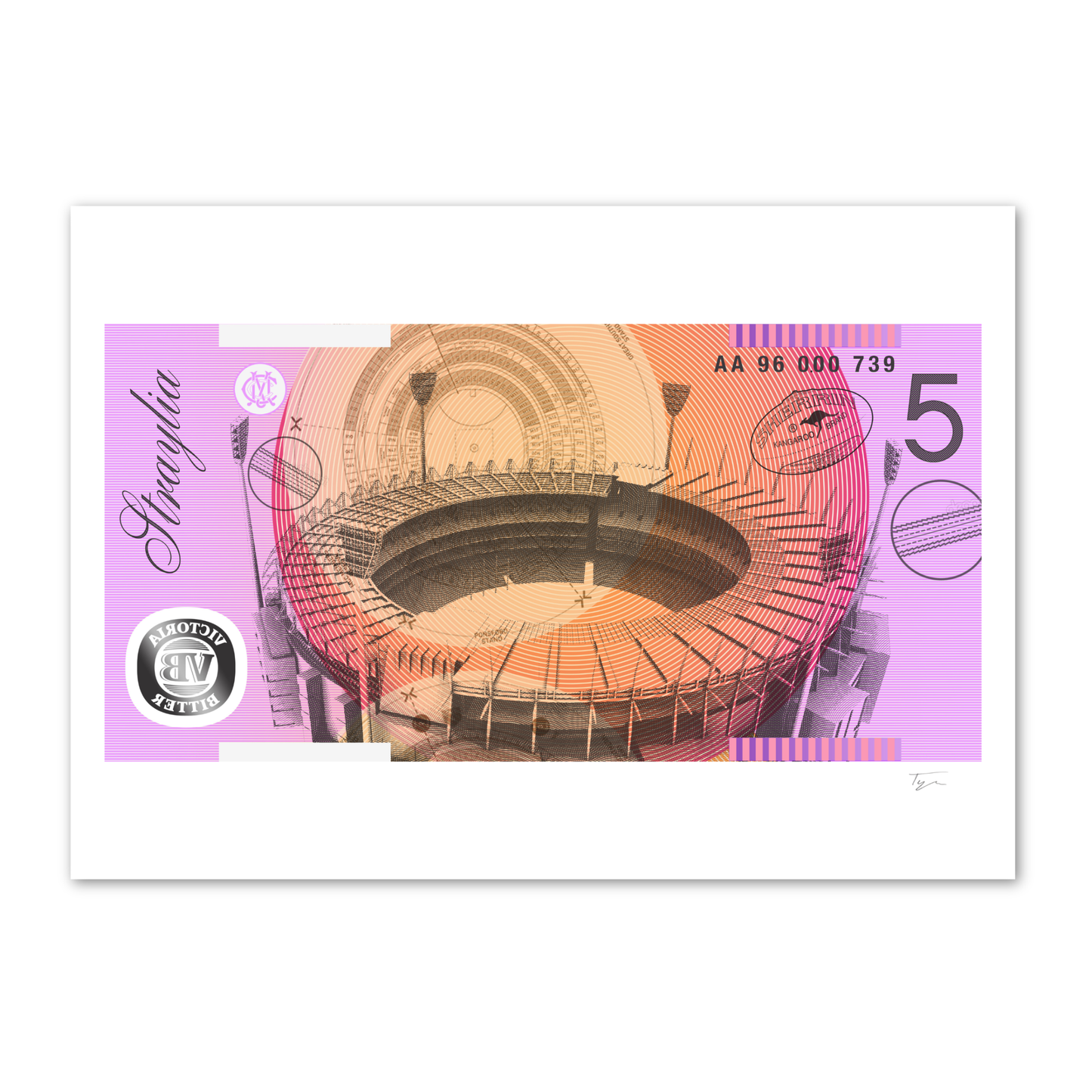 Straya Cash - 5 Bucks - MCG  - By Aaron Tyler