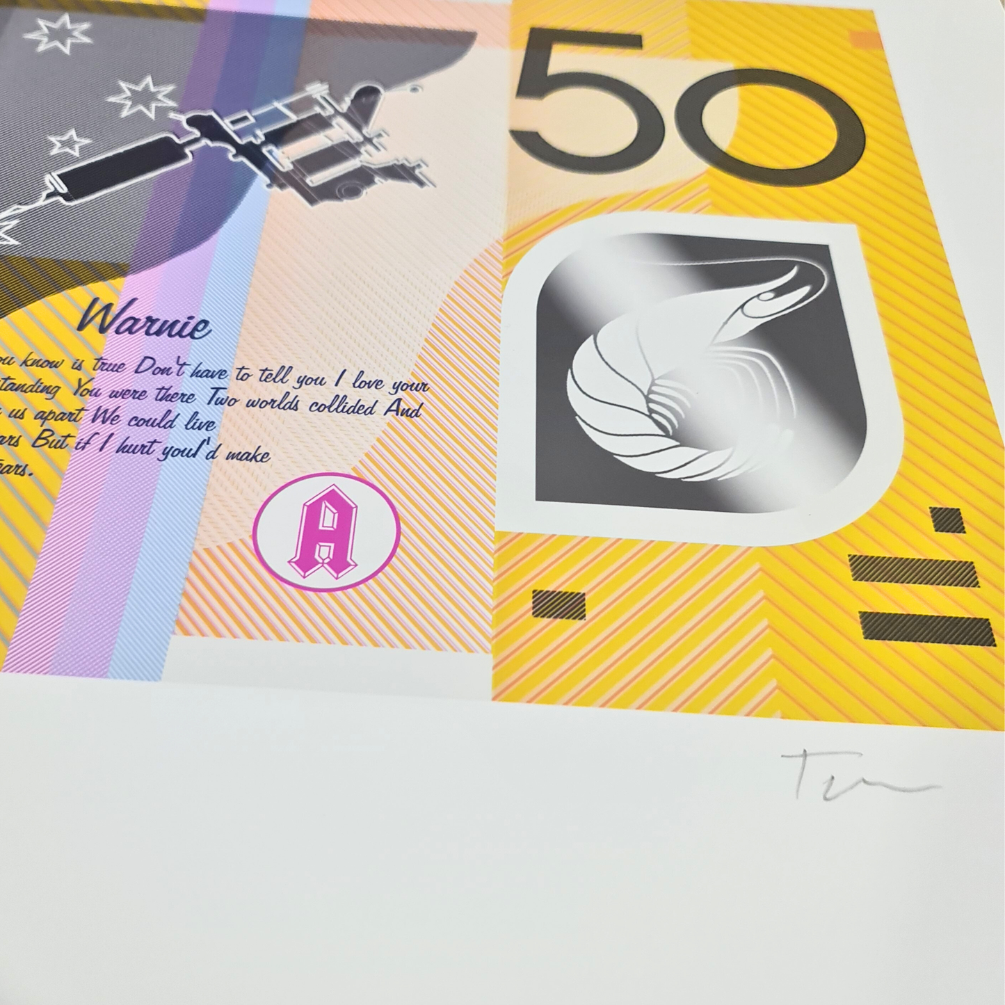 Straya Cash - 50 Bucks - Shane Warne - By Aaron Tyler